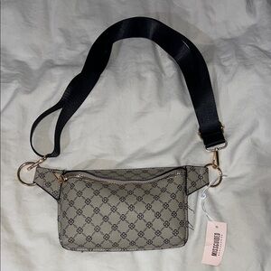 Missguided Black and Tan belt bag